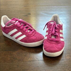 Adidas Gazelle Kids Pink and White Sneakers